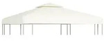 vidaXL Pavillon-Ersatzdach 310 g/m2 Cremewei&szlig; 3x3 m