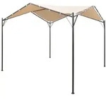 vidaXL Pavillon Partyzelt &Uuml;berdachung 4x4 m Stahl Beige