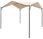 vidaXL Pavilion Partyzelt &Uuml;berdachung 3x3 m Stahl Beige