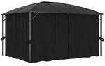 vidaXL Pavillon mit Vorh&auml;ngen 400 x 300 x 265 cm Anthrazit