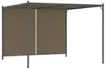 vidaXL Gartenpergola mit Ausziehbarem Dach 3x3 m Taupe 180 g/m2