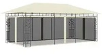 vidaXL Pavillon mit Moskitonetz 6x3x2,73 m Creme