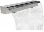 vidaXL Pool-Wasserfall Font&auml;ne Rechteckig Edelstahl 90 cm