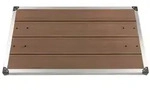 vidaXL Garten-Duschwanne WPC Edelstahl 110 x 62 cm Braun