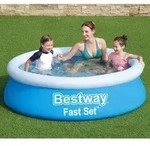 Bestway Fast Set Aufblasbarer Pool Rund 183x51 cm Blau