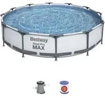 BESTWAY Steel Pro MaxTM oberirdischer Pool &ndash; rund &ndash; Durchmesser 366 x 76 cm,