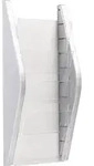 Prospekthalter H540xB280xT80mm DIN A4 hoch silber