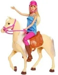 Barbie Pferd & Puppe FXH13