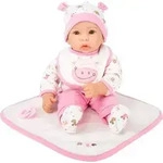 Small foot 11237 - Puppe Hanna mit wei&szlig;/rosa Zubeh&ouml;r, Weichk&ouml;rper-Puppe, 40cm