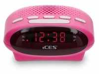 Perfekt für Ihren Morgen: Das ICES ICR-210 Pink FM-Uhrenradio Beginnen Sie...
