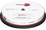 Primeon 2761316 Blu-ray BD-R Rohling 25 GB 10 St. Spindel Bedruckbar, Hochglanz