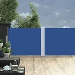 vidaXL Ausziehbare Seitenmarkise 170x1200 cm Blau