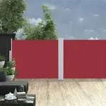 vidaXL Ausziehbare Seitenmarkise 140x1200 cm Rot