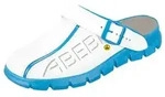 Abeba ESD-Berufsschuhe Dynamic Clog wei&szlig;/blau Gr. 46