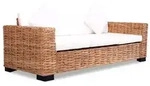 vidaXL 3-Sitzer-Sofa Nat&uuml;rliches Rattan