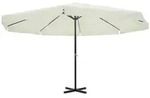vidaXL Sonnenschirm Wei&szlig; Aluminium 500 cm