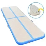 vidaXL Aufblasbare Gymnastikmatte mit Pumpe 400x100x10 cm PVC Blau