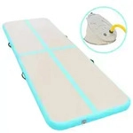 vidaXL Aufblasbare Gymnastikmatte mit Pumpe 800x100x10 cm PVC Gr&uuml;n