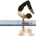 vidaXL Aufblasbare Gymnastikmatte mit Pumpe 300x100x10 cm PVC Blau