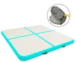 vidaXL Aufblasbare Gymnastikmatte mit Pumpe 200x200x20 cm PVC Gr&uuml;n