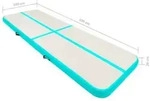 vidaXL Aufblasbare Gymnastikmatte mit Pumpe 300x100x20 cm PVC Gr&uuml;n