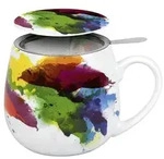 K&ouml;nitz Kuschelbecher mit Sieb und Deckel On colour - Flow 420ml, bunt