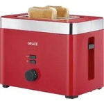 Graef TO63EU Toaster mit Br&ouml;tchenaufsatz Rot, Edelstahl