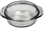SIMAX 021/001/005 Sch&uuml;ssel mit Deckel, rund, Borosilikatglas, 2,5 Liter &oslash; 24,9 cm,