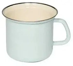 Riess Topf mit Chromrand &Oslash;14cm 1,5L Pastell T&uuml;rkis Emaille