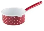 Riess Country P&uuml;nktchen Rot Stielkasserolle &Oslash;14cm, 0.75 Liter mit Ausguss...