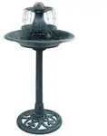 vidaXL Vogelbad mit Springbrunnen Gr&uuml;n 50&times;91 cm Kunststoff