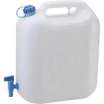 Wasserkanister 22 l HD-PE natur B415xT190xH440 mm mit Ablasshahn