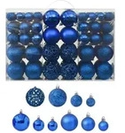 vidaXL 100-tlg. Weihnachtskugel-Set Blau