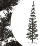 vidaXL Schlanker Weihnachtsbaum Schwarz 180 cm