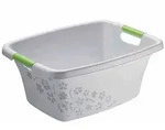 Rotho 175-6690002 FLOWERS W&auml;schewanne 25 Liter, 50,5 x 38,3 x 21,8 cm, grau