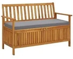vidaXL Gartenbank mit Stauraum 120 cm Massivholz Akazie