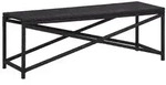vidaXL Gartenbank 120 cm Poly Rattan Schwarz