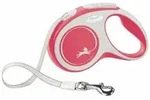 FLEXI Rollleine New COMFORT Gurt - 5m, bis 15kg - rot