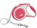 FLEXI Rollleine New COMFORT Gurt - 5m, bis 25kg - rot