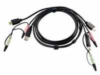 ATEN 2L-7D02UH KVM Kabelsatz, HDMI, USB, Audio, Länge 1,8m Signalsteuerung KVM