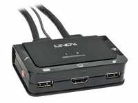 Lindy Compact 2 Port KVM Switch - KVM-Switch - 2 x KVM/Audio/USB - 1 lokaler Ben