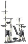 vidaXL Katzen-Kratzbaum Sisal 230-250 cm Pfoten-Aufdruck Grau