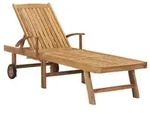 vidaXL Sonnenliege Massivholz Teak