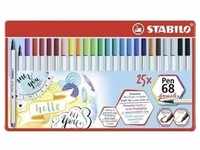 Premium-Filzstift mit Pinselspitze Pen 68 brush Etui VE=25 Stück / 19 Farben