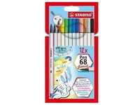 Premium-Filzstift mit Pinselspitze Pen 68 brush Etui VE=12 Farben