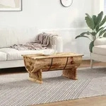 vidaXL Couchtisch Massivholz Mango 88x50x40 cm