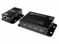 LogiLink USB 2.0 Cat. 5 Extender with 4-Port Hub, Receiver and Transmitter