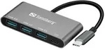 SANDBERG USB-C to 3 x USB 3.0 Converter - USB-Adapter