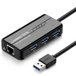 Ugreen HUB Splitter 3x USB 3.0 externer Netzwerkadapter RJ45 Giga Ethernet Netzwerk