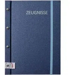 ROTH Zeugnismappe Metallium mit Buchschrauben, blau